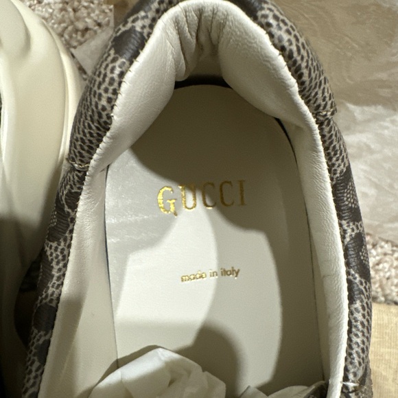 NEW GUCCI Macro GG SUPREME 80 sneaker’s. Beige Ebony women size 40+ - Picture 5 of 7